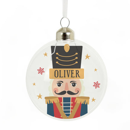 Nutcracker Glass Bauble - Personalised