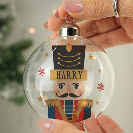 Nutcracker Glass Bauble - Personalised