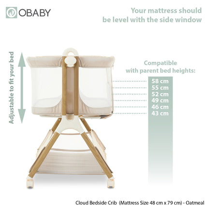 Cloud Bedside Crib - Oatmeal