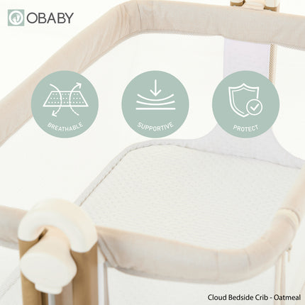 Cloud Bedside Crib - Oatmeal