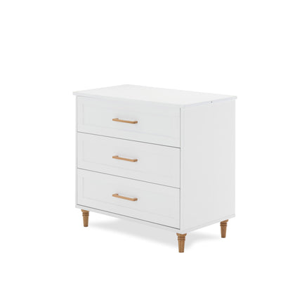 Orla Changing Unit - White with Oak Handles & Feet