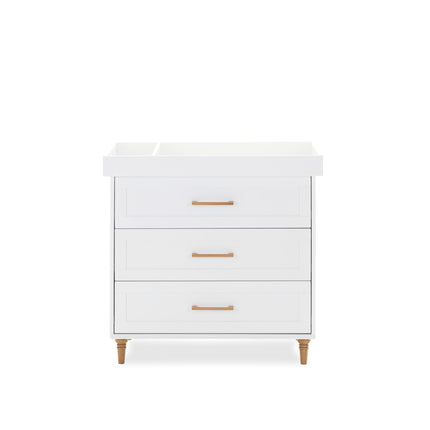 Orla Changing Unit - White with Oak Handles & Feet