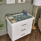 Orla 3 Piece Nursery Furniture Set - White with Oak Trim