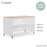 Orla 3 Piece Nursery Furniture Set - White with Oak Trim