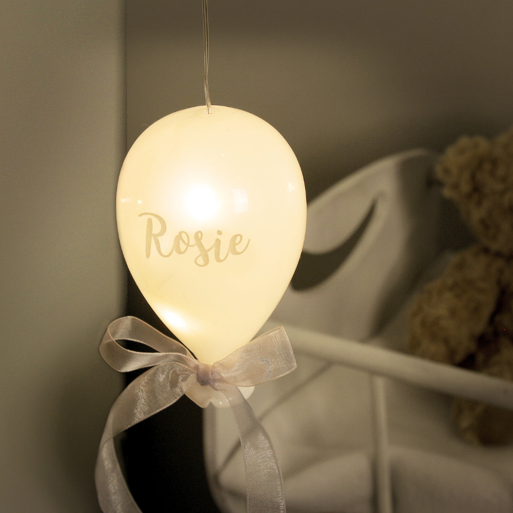 Personalised LED Light Up Glass Balloon