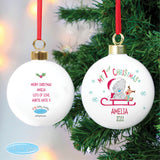 Tiny Tatty - Personalised My 1st Christmas Sleigh Bauble