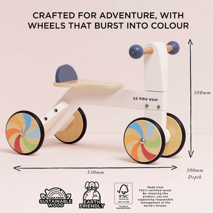 Wooden Rainbow Ride On Trike