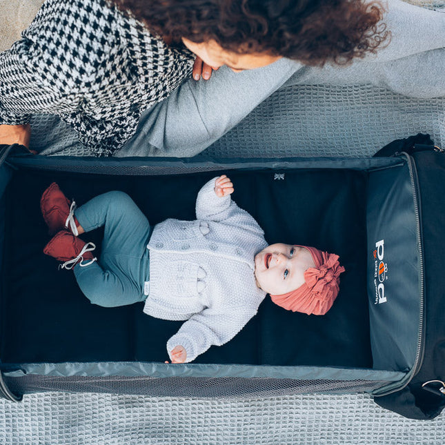 Baby Travel Crib Changing Bag - Chelsea Black - POD ®