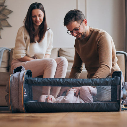 Baby Travel Crib Changing Bag - Windsor Grey - POD ®
