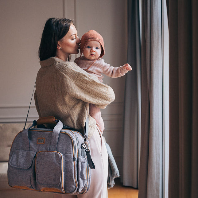 Baby Travel Crib Changing Bag - Windsor Grey - POD ®