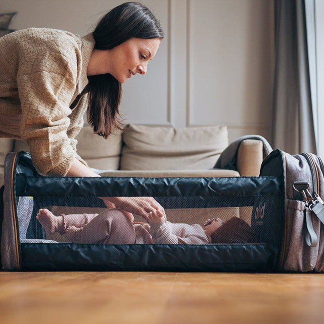 Baby Travel Crib Changing Bag - Windsor Grey - POD ®