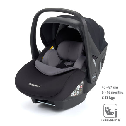 Mimi iSize Travel System with Pecan Car Seat - Black