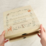 Personalised Wooden Large Keepsake Box - Woodland Animal