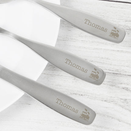 Train - Personalised 3 Piece Cutlery Set