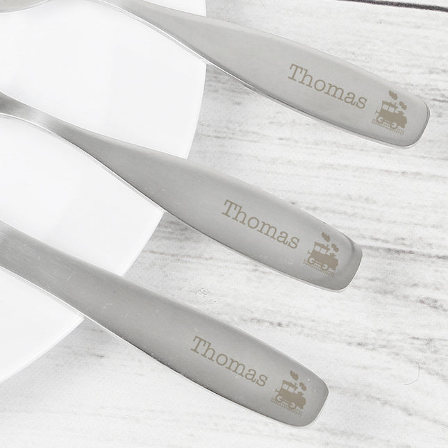 Train - Personalised 3 Piece Cutlery Set