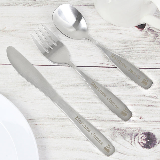 Train - Personalised 3 Piece Cutlery Set