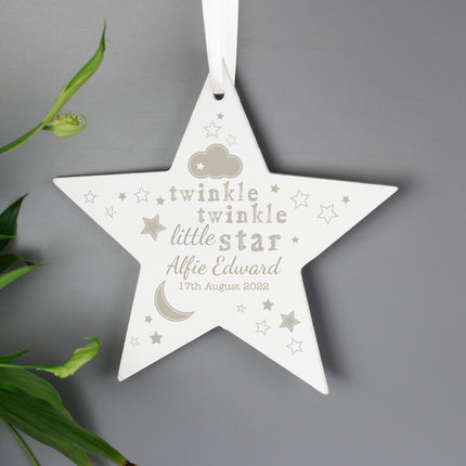 Twinkle Twinkle - Wooden Star Decoration