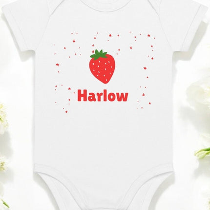 Custom Strawberry Baby Bodysuit