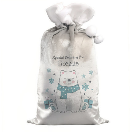 Polar Bear Christmas Sack - Personalised