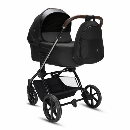 Noordi Sole V3 - 3in1 Travel System with ThermoCot Carrycot + Travel Carrier i-Size Car Seat, Slate Black