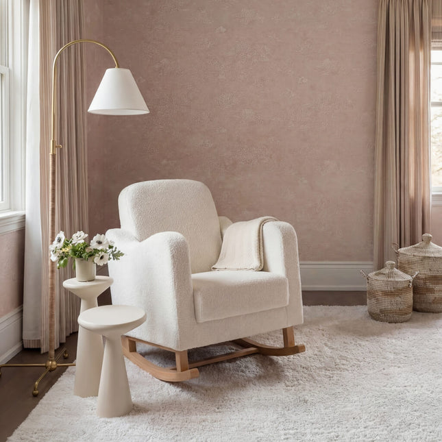 Soother Nursing Rocking Chair - Off White Boucle