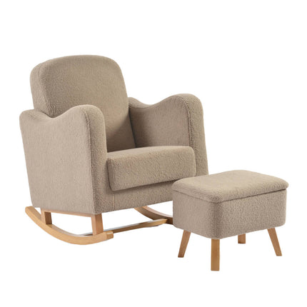 Soother Nursing Rocking Chair with Footstool - Biscut Ted