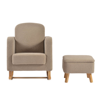Soother Nursing Rocking Chair with Footstool - Biscut Ted