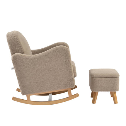 Soother Nursing Rocking Chair with Footstool - Biscut Ted