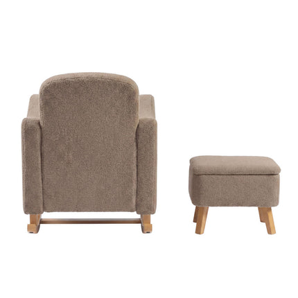 Soother Nursing Rocking Chair with Footstool - Biscut Ted