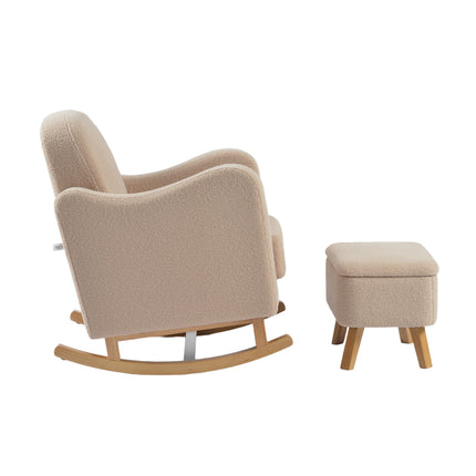 Soother Nursing Rocking Chair with Footstool - Oat Ted