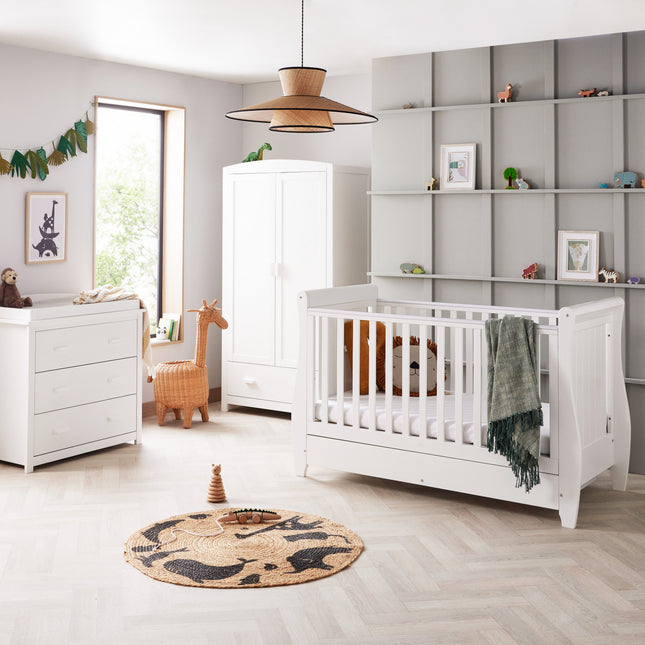 Stella 3 Piece Nursery Room Set - White