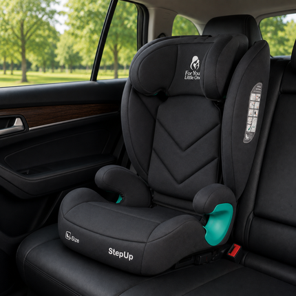 For Your Little One Stepup I-Size Belted 2/3 Car Seat Booster Seat - Slate Mist (4-12 Years)