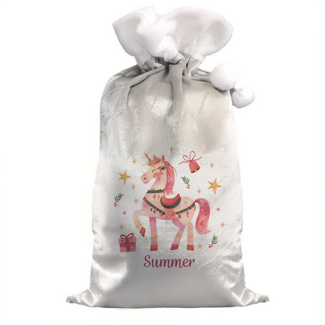 Unicorn Christmas Sack - Personalised