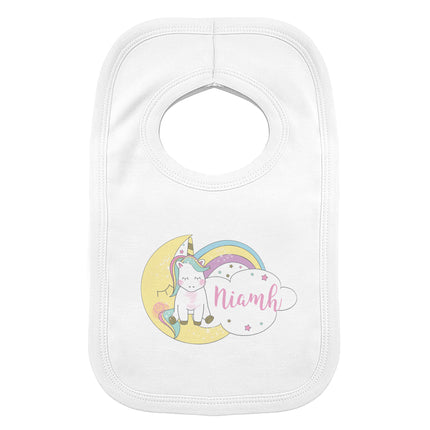 Unicorn Bib - Personalised | 0 - 3 Months