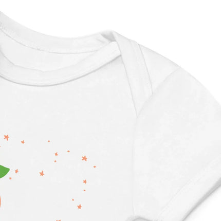 Peach Personalised Bodysuit in White