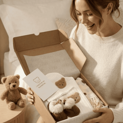 The Cozy Boucle Baby Bear Personalised Gift Box