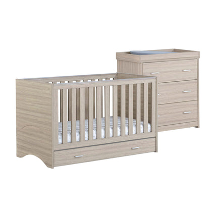 Veni 2 Piece Nursery Room Set + Drawer - Oak
