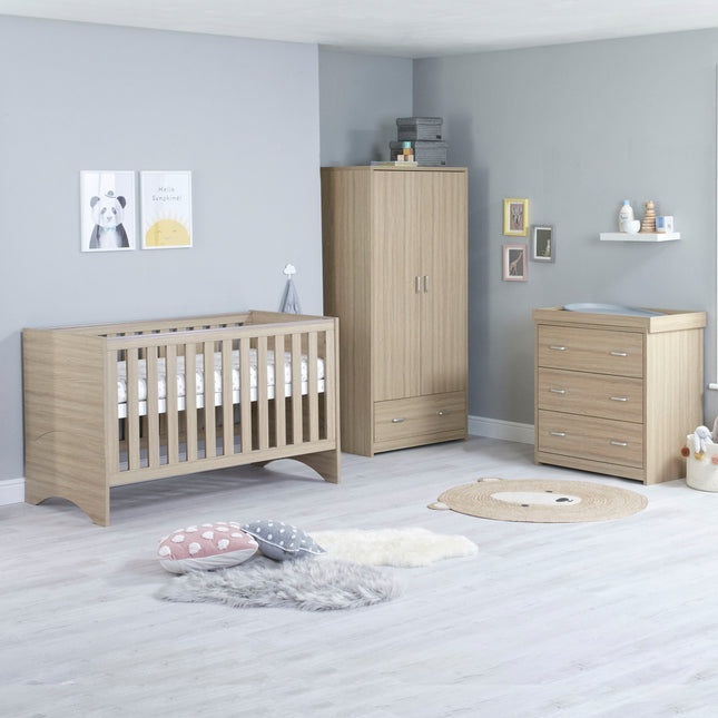 Veni 3 Piece Nursery Room Set - Oak