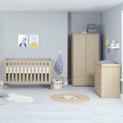 Veni 3 Piece Nursery Room Set - Oak