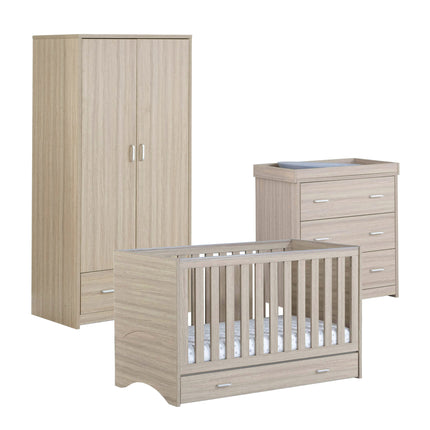 Veni 3 Piece Nursery Room Set + Drawer - Oak