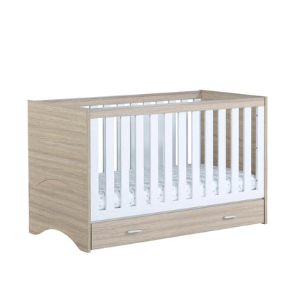 Veni Cot Bed + Drawer - White Oak