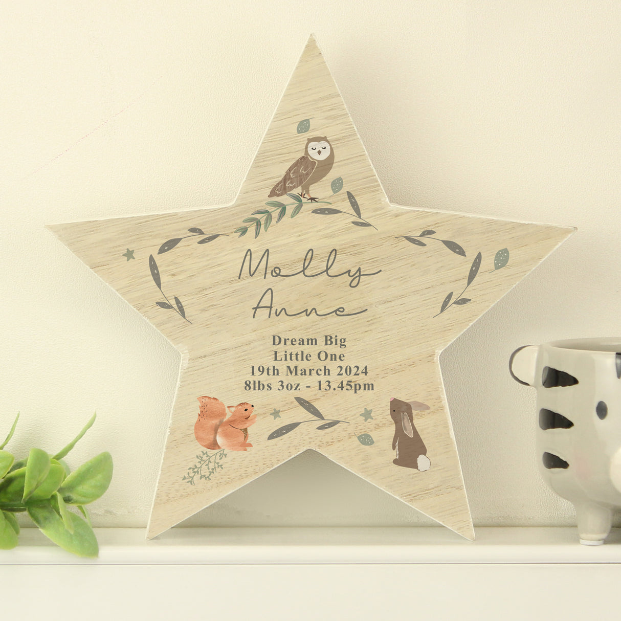 Personalised Naming Star - Woodland Animal