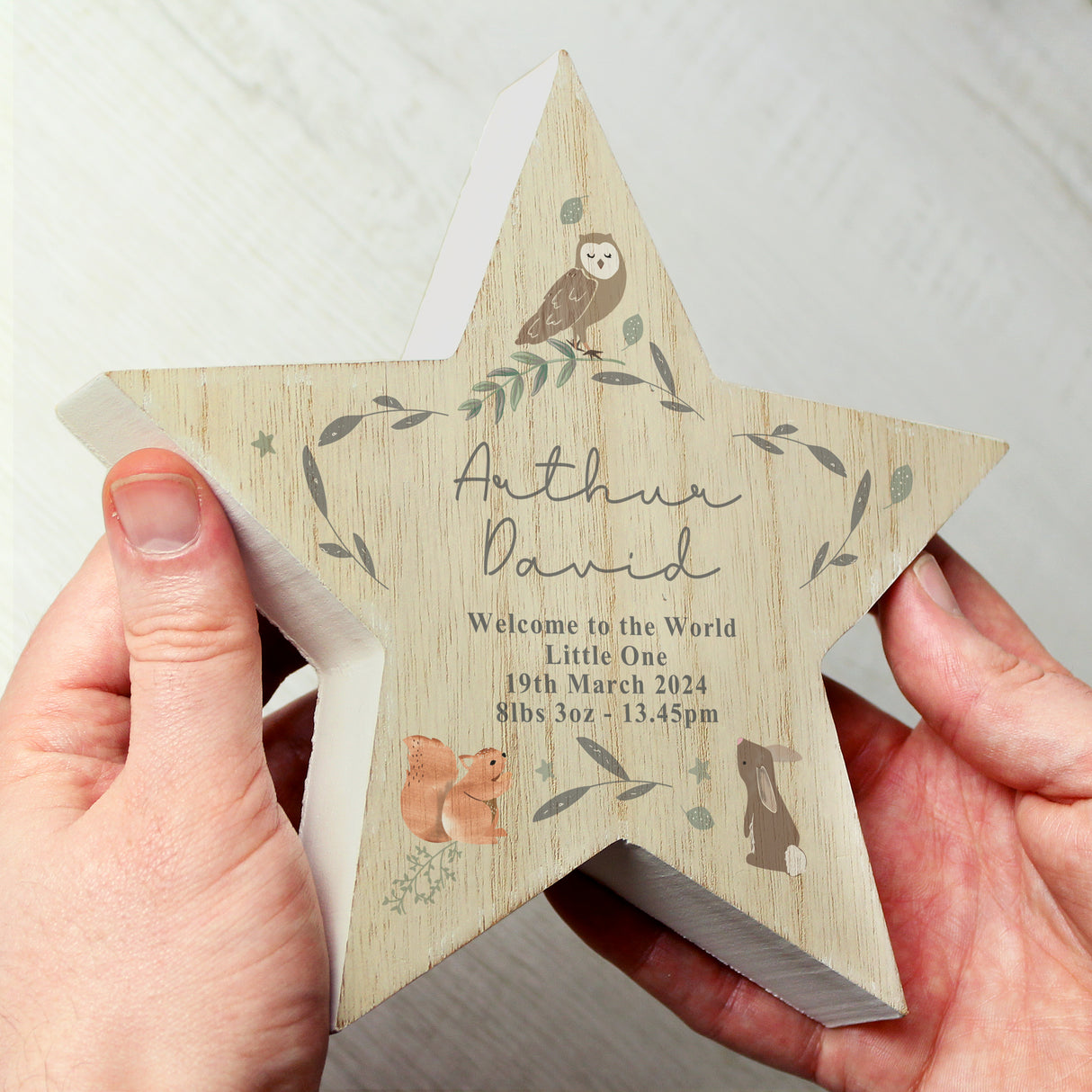 Personalised Naming Star - Woodland Animal