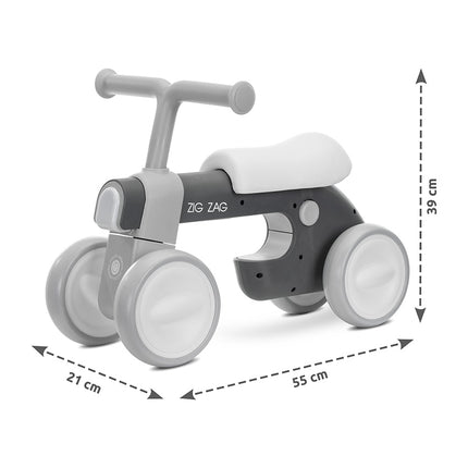 Ride On Bike - Zig Zag - Grey