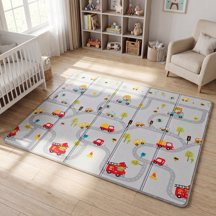Alphabet & Roads Reversible Toddler Play Mat