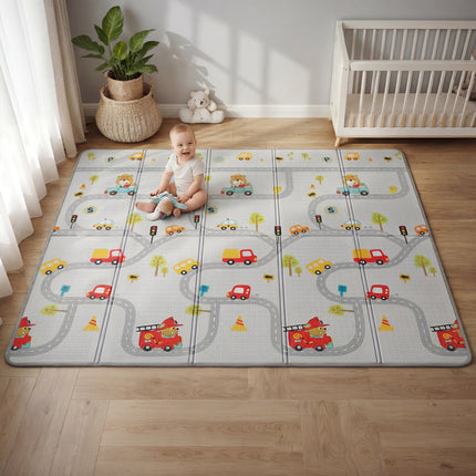 Alphabet & Roads Reversible Toddler Play Mat