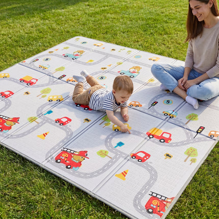 Alphabet & Roads Reversible Toddler Play Mat