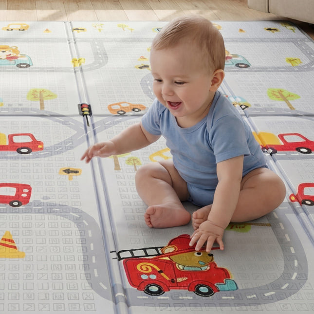 Alphabet & Roads Reversible Toddler Play Mat