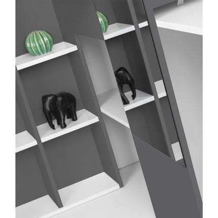 Aurora High Sleeper Bed - Charcoal & White