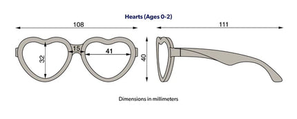 Babiators Original Mirrored Heart Sunglasses - Fuchsia Haze